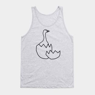 Minimal Goose Hatching from Easter Egg Tank Top